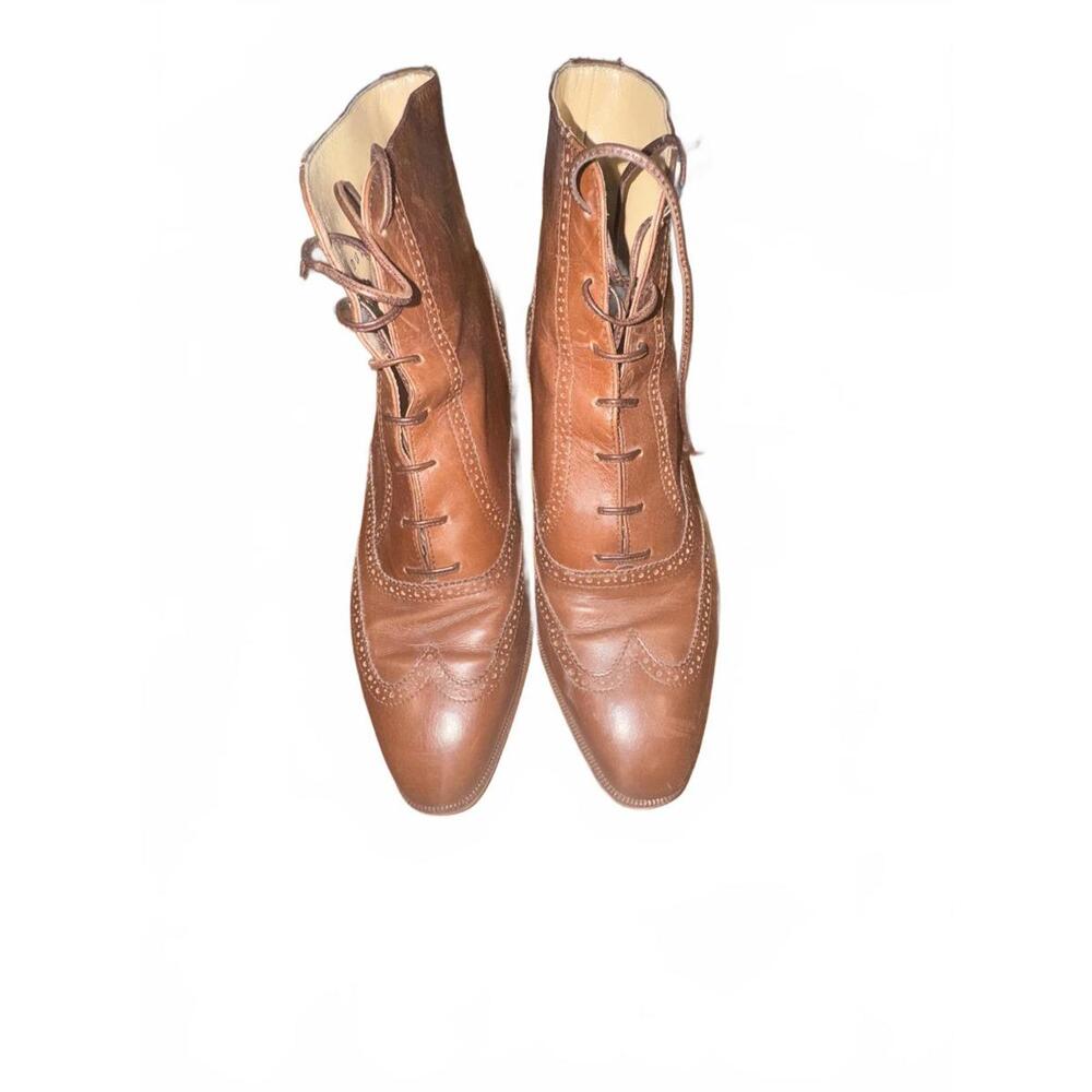 Salvatore Ferragamo Brown Leather Women's Ankle Boots size 6.5